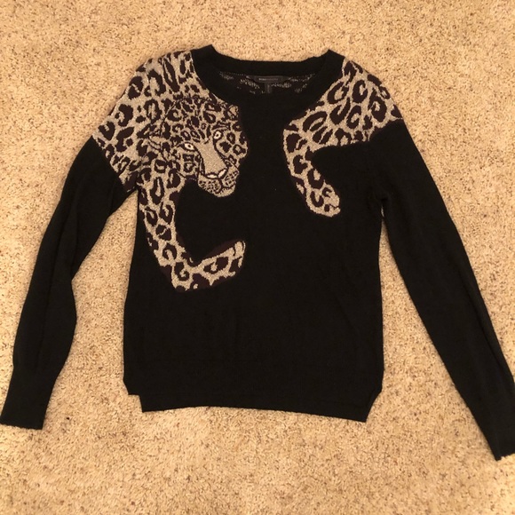 Bcbg Maxazria Knit Tiger Sweater 